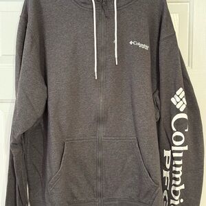 Men’s Columbia PFG Charcoal Full-Zip Hoodie 2XL